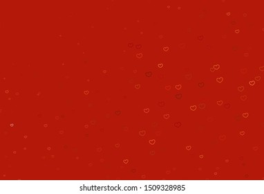 Light Red vector template with doodle hearts. Beautiful colored illustration with hearts in celebration style. Pattern for marriage gifts, congratulations.
