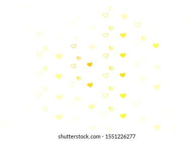 Light Red vector template with doodle hearts. Beautiful colored illustration with hearts in celebration style. Design for ad, poster, banner of Valentine Day.
