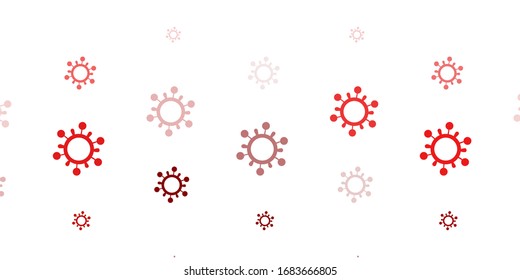 Light Red vector template with flu signs. Colorful abstract illustration with gradient medical shapes. Best design for quarantine events.
