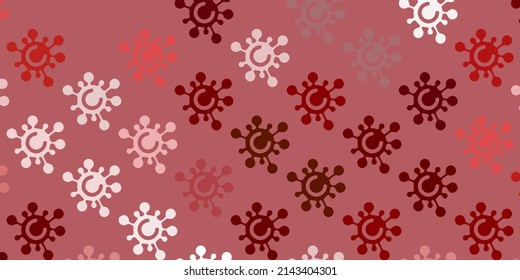 Light Red vector template with flu signs. Colorful abstract illustration with gradient medical shapes. Simple drawing against danger fever.