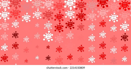 Light Red vector template with flu signs. Abstract illustration with biological gradient shapes. Wallpaper for health protection.