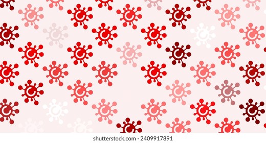 Light Red vector template with flu signs. Simple design in abstract style with infection forms. Wallpaper for health protection.