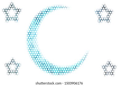 Light Red vector template in hexagonal style. Colorful hexagons on blur backdrop. Pattern for your ad, booklets.