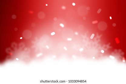 Light Red vector template with ice snowflakes. Decorative shining illustration with snow on abstract template. The pattern can be used for year new  websites.