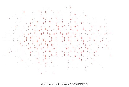 Light Red vector template with isolated numerals. Shining colorful illustration with isolated Digit signs. Best design for your ad, poster, banner of math college.