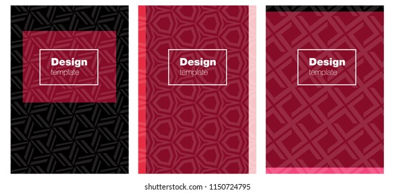 Light Red vector template for journals. Abstract booklet on colored background with gradient. Completely new template books.