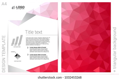 Light Red vector  template for landing pages. Beautiful colored sample in A4 size. Pattern for beautiful business cards, folders.