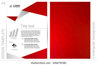 Light Red vector  template for landing pages. Abstract booklet on colored background with gradient. The pattern can be used for any ad, booklets.