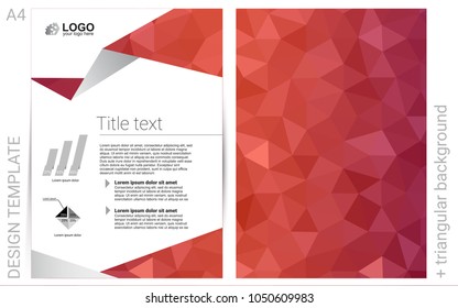 Light Red vector  template for landing pages. Beautiful colored sample in A4 size. Pattern can be used as a template for calendars.