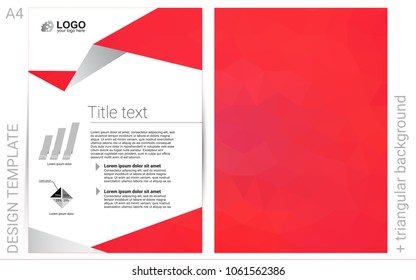 Light Red vector  template for landing pages. Abstract booklet on colored background with gradient. Beautiful design for cover of notepads.