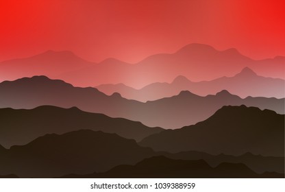 Light Red vector template with lava shapes. Colorful abstract illustration with gradient lines. The elegant pattern for brand book.