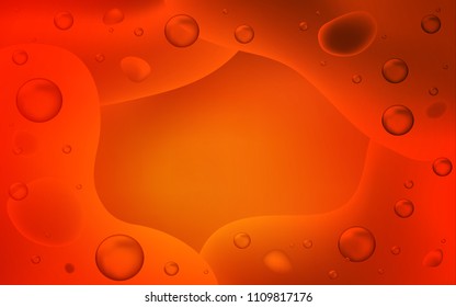 Light Red vector template with lava shapes. A sample with blurred bubble shapes. Pattern for your business design.