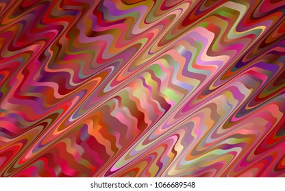 Light Red vector template with lines, ovals. Colorful illustration in abstract marble style with gradient. A new texture for your  ad, booklets, leaflets.