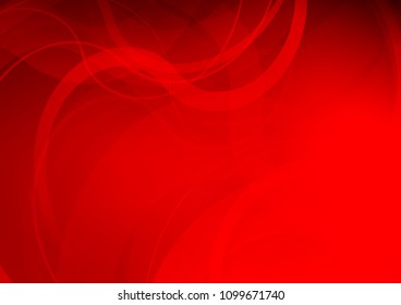 Light Red vector template with lines, ovals. Shining crooked illustration in marble style. Brand new design for your ads, poster, banner.