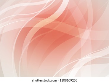 Light Red vector template with lines, ovals. A sample with blurred bubble shapes. Marble style for your business design.