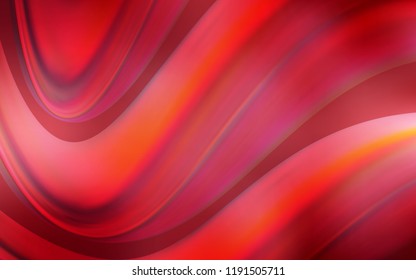 Light Red vector template with lines, ovals. A completely new color illustration in marble style. The best blurred design for your business.
