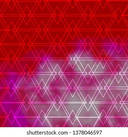 Light Red vector template with lines, triangles. Gradient triangles in abstract style on simple form. Pattern for commercials.