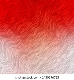 Light Red vector template with lines. Colorful abstract illustration with gradient curves. Pattern for websites, landing pages.