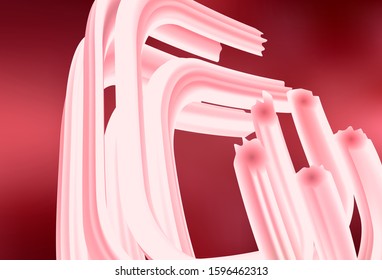 Light Red vector template with lines. A sample with colorful lines, shapes. Template for cell phone screens.