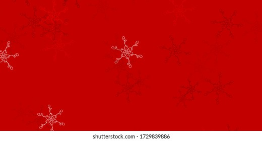 Light Red vector template with lines. Colorful illustration in circular style with lines. Template for your UI design.