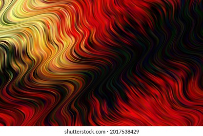 Light Red vector template with lines, ovals. Shining illustration, which consist of blurred lines, circles. Brand new design for your ads, poster, banner.