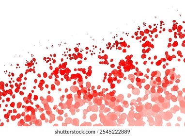 Light Red vector template with lines, ovals. A sample with blurred bubble shapes. A new texture for your  ad, booklets, leaflets.
