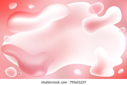 Light Red vector template with lines, ovals. Creative geometric illustration in memphis style with gradient. New composition for your brand book.