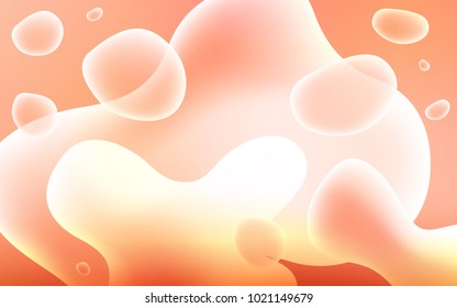 Light Red vector template with liquid shapes. Brand-new colored illustration in memphis style with gradient. Brand-new design for your ads, poster, banner.