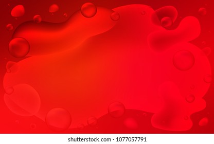 Light Red vector template with liquid shapes. Colorful abstract illustration with gradient lines. A completely new template for your business design.