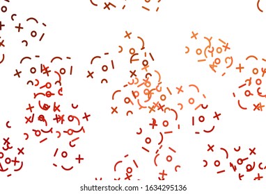 Light Red vector template with math simbols. Modern geometrical illustration with numerals. Template for landing page of typography.