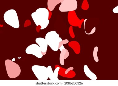 Light red vector template with memphis shapes. Illustration with colorful gradient shapes in abstract style. Simple design for your web site.