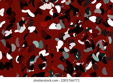 Hellrote Vektorvorlage mit Memphis-Formen. Illustration mit bunten Farbverlauf-Formen im abstrakten Stil. Einfaches Design für Ihre Website.