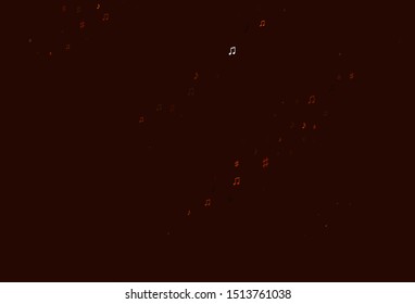 Light Red vector template with musical symbols. Abstract illustration with colorful symbols of melody. Template for fasion magazines.