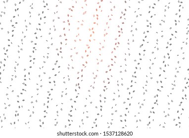 Light Red vector template with musical symbols. Modern abstract illustration with melody keys. Pattern for festival leaflets.