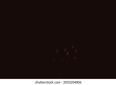 Hellrote Vektorvorlage mit musikalischen Symbolen. Moderne abstrakte Illustration mit Melodie-Schlüsseln. Muster für Webseiten von Musikern.