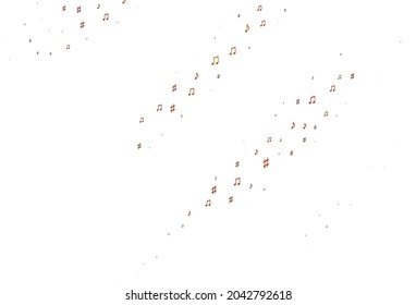 Light Red vector template with musical symbols. Abstract illustration with colorful symbols of melody. Template for fasion magazines.