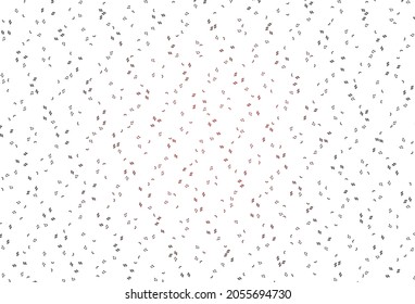 Light Red vector template with musical symbols. Decorative design in abstract style with music shapes. Pattern for school ad, booklets.
