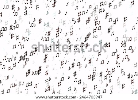 Light Red vector template with musical symbols. Abstract illustration with colorful symbols of melody. Modern design for wallpapers.