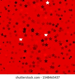 Light Red vector template with neon stars. Modern geometric abstract illustration with stars. Pattern for wrapping gifts.