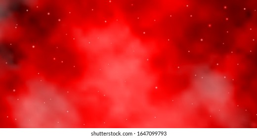 Light Red vector template with neon stars. Shining colorful illustration with small and big stars. Design for your business promotion.