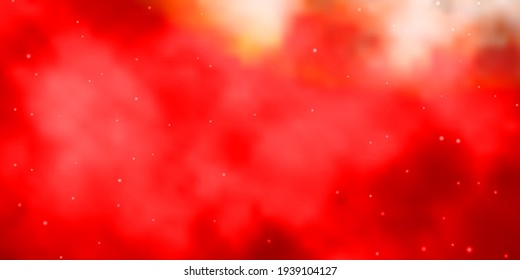 Light Red vector template with neon stars. Colorful illustration with abstract gradient stars. Best design for your ad, poster, banner.