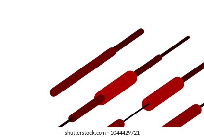 Light Red vector template with repeated sticks. Shining colored illustration with rounded stripes. The pattern can be used as ads, poster, banner for medicine.