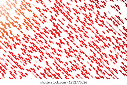 Light Red vector template with repeated sticks. Shining illustration with lines on abstract template. Best design for your ad, poster, banner.
