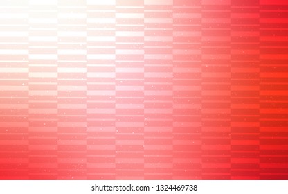 Light Red vector template with repeated sticks. Shining colored illustration with sharp stripes. Best design for your ad, poster, banner.