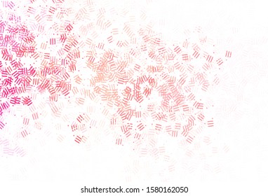 Light Red vector template with repeated sticks, dots. Shining colored illustration with sharp stripes. Smart design for your business advert.