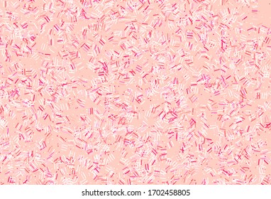 Light Red vector template with repeated sticks, dots. Shining colored illustration with sharp stripes. Smart design for your business advert.