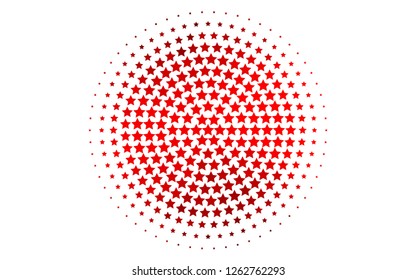 Light Red vector template with sky stars. Blurred decorative design in simple style with stars. Best design for your ad, poster, banner.