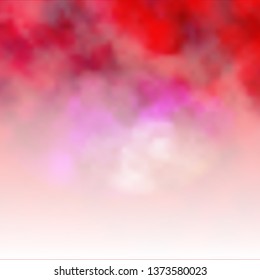 Light Red vector template with sky, clouds. Illustration in abstract style with gradient clouds. Colorful pattern for appdesign.