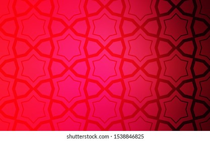 Light Red vector template with sky stars. Glitter abstract illustration with colored stars. Best design for your ad, poster, banner.
