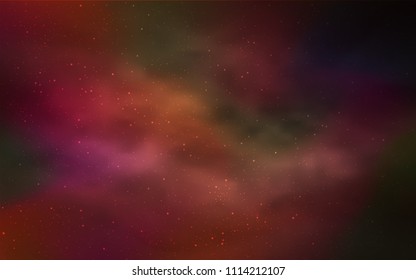 Light Red vector template with space stars. Modern abstract illustration with Big Dipper stars. Best design for your ad, poster, banner.